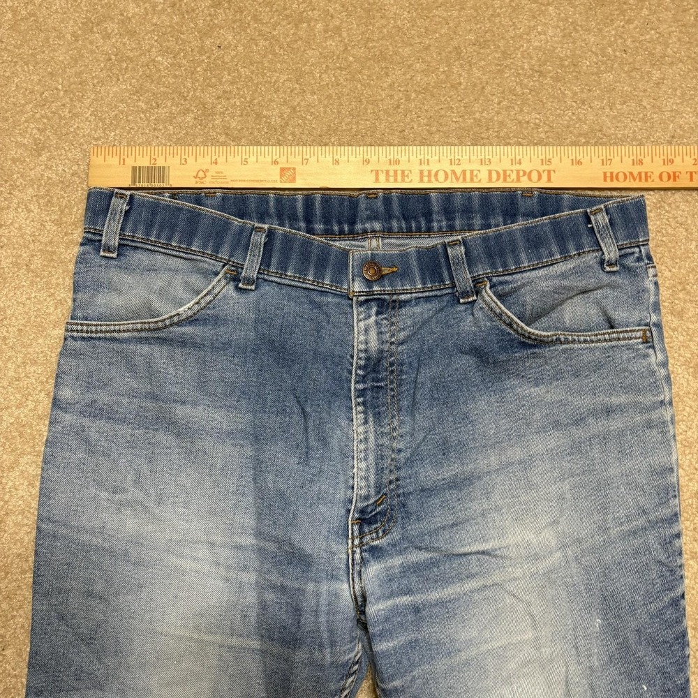 Vtg 80s Levis Jeans Mens 36x28.5 Blue Tab Relaxed Straight Denim USA Skosh Faded - Picture 5 of 16
